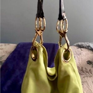 Chic Lime JPK Paris 75 Shoulder Bag with Gold Hardware Details